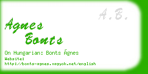 agnes bonts business card